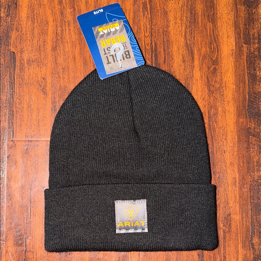 Men's Ariat Black Cuffed Beanie
